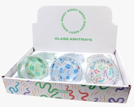 GIDDY GLASS ASHTRAY GIDDY PATTERN Smoker Accessories Wholesale Distributor in Montreal Quebec