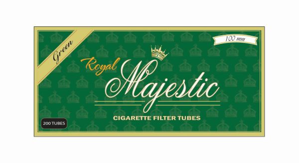 ROYAL MAJESTIC 100'S GREEN TUBE Smoker Accessories Wholesale Distributor in Montreal Quebec