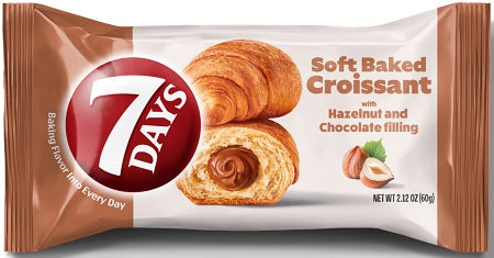 7 DAYS CROISSANTS HAZELNUT 2.12OZ 60 g (Box of 6 Units)