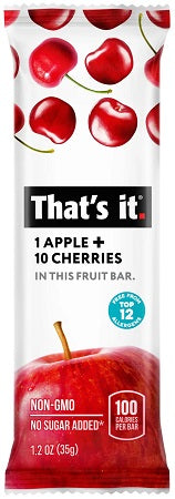 THAT'S IT. FRUIT BAR APPLE + CHERRY Convenience and Grocery Snacks Wholesale Distributor in Montreal Quebec