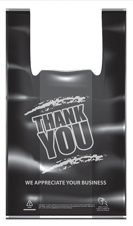 T-SHIRT CARRY-OUT BAGS *BLACK* Convenience and Grocery Store Supplies Wholesale Distributor in Montreal Quebec