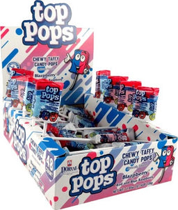 TOP POPS BLAZPBERRY .25 Candy Convenience and Grocery Wholesale Distributor in Montreal Quebec