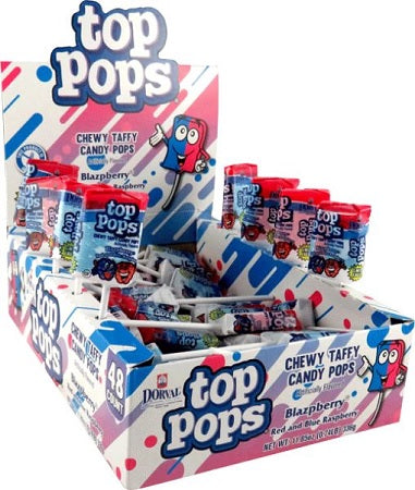 TOP POPS BLAZPBERRY .25 Candy Convenience and Grocery Wholesale Distributor in Montreal Quebec