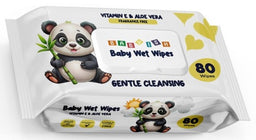 Box of Babyish baby wipes, 80-count white wipes