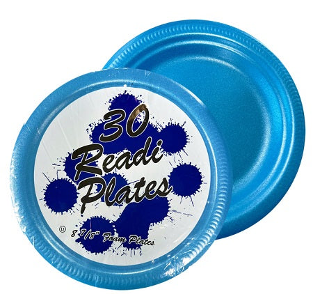 FOAM PLATES (BLUE) 30CT 8 7/8" READI Cleaning Supplies Wholesale Distributor in Montreal Quebec