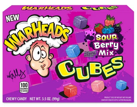 WARHEADS CUBES BERRY 3.5OZ BOX Candy Convenience and Grocery Wholesale Distributor in Montreal Quebec