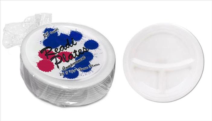 FOAM PLATE 3 COMP. 8 7/8" READI Cleaning Supplies Wholesale Distributor in Montreal Quebec