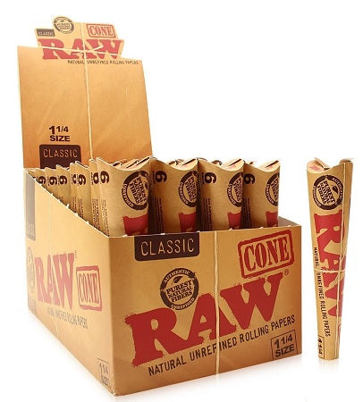 RAW CONES  1 1/4 Smoker Accessories Wholesale Distributor in Montreal Quebec