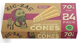 ZIG ZAG (CONES) 70'S 24PK UNBLEACHED Smoker Accessories Wholesale Distributor in Montreal Quebec