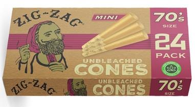 ZIG ZAG (CONES) 70'S 24PK UNBLEACHED Smoker Accessories Wholesale Distributor in Montreal Quebec