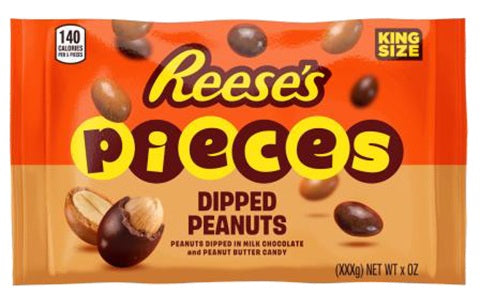 REESE'S PIECES DIPPED PEANUTS KING 77 g (Box of 16 Units)