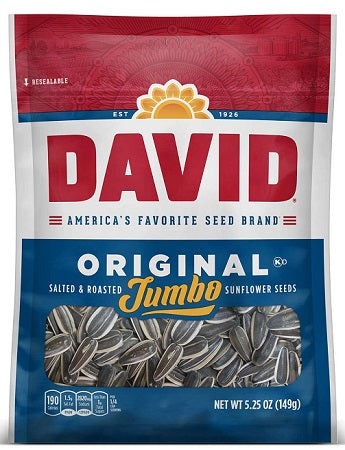 DAVID JUMBO ORIGINAL SEEDS Convenience and Grocery Snacks Wholesale Distributor in Montreal Quebec