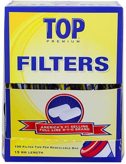TOP FILTER TIPS 100CT 15MM Smoker Accessories Wholesale Distributor in Montreal Quebec