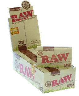 RAW  PAPER SINGLE WIDE ORGANIC Smoker Accessories Wholesale Distributor in Montreal Quebec