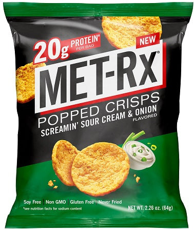 MET-RX POPPED CRISPS SOUR CREAM & ONION Convenience and Grocery Store Supplies Wholesale Distributor in Montreal Quebec