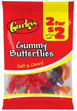 GURLEY'S 2/$2 GUMMY BUTTERFLIES Candy Convenience and Grocery Wholesale Distributor in Montreal Quebec