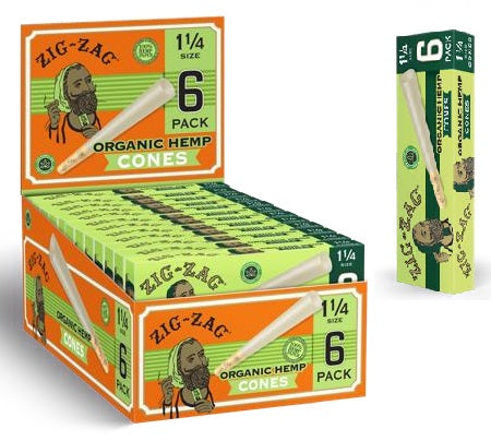 ZIG ZAG (CONES) 1 1/4 ORGANIC HEMP Smoker Accessories Wholesale Distributor in Montreal Quebec