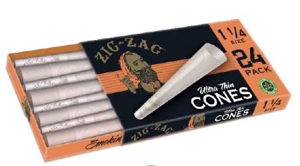 ZIG ZAG (CONES) 1 1/4 24PK ULTRA THIN Smoker Accessories Wholesale Distributor in Montreal Quebec