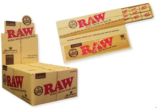 RAW PAPER MASTERPIECE KING + TIPS Smoker Accessories Wholesale Distributor in Montreal Quebec