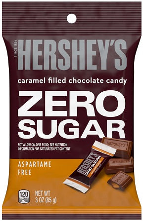 HERSHEY'S CARAMEL ZERO SUGAR 3OZ PEG Convenience and Grocery Store Supplies Wholesale Distributor in Montreal Quebec