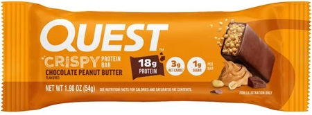 QUEST BAR CRISPY CHOC. PEANUT BUTTER 54 g (Box of 12 Units)