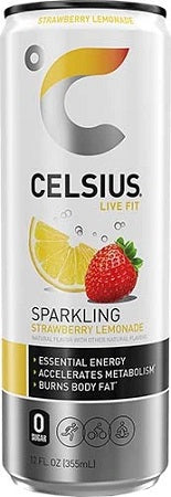 CELSIUS SPARKLING - STRAWBERRY LEMON-12OZ Convenience and Grocery Store Supplies Wholesale Distributor in Montreal Quebec