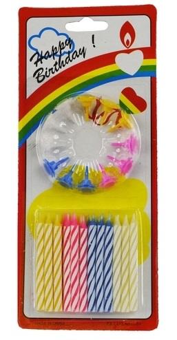 BIRTHDAY CANDLES 24PC W/HOLDER Household Products Wholesale Distributor in Montreal Quebec