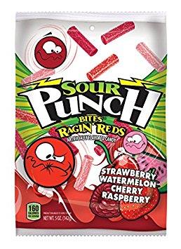 SOUR PUNCH -PEG BITES RAGIN' REDS Candy Convenience and Grocery Wholesale Distributor in Montreal Quebec