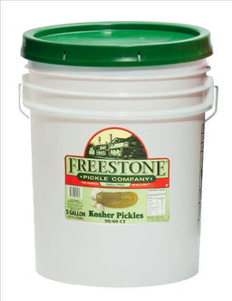 FREE.ST. 5 GAL KOSHER 50/60CT Pickles Wholesale Distributor prices in Montreal Quebec