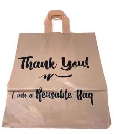 PLASTIC BAG REUSABLE W/HANDLES Convenience and Grocery Store Supplies Wholesale Distributor in Montreal Quebec