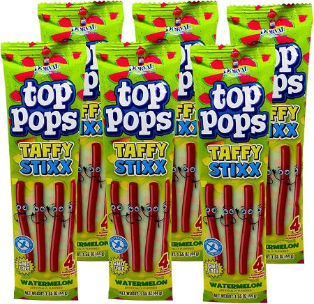 TOP POPS TAFFY STIXX WATERMELON Candy Convenience and Grocery Wholesale Distributor in Montreal Quebec