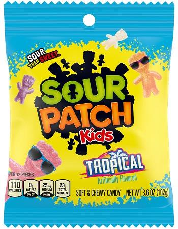 SOUR PATCH 3.6OZ PEG TROPICAL Candy Convenience and Grocery Wholesale Distributor in Montreal Quebec