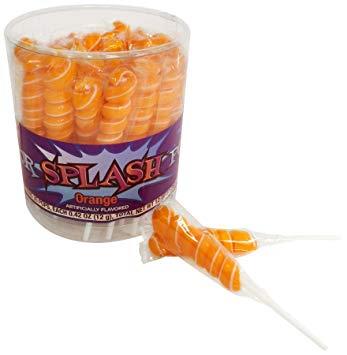COLOR SPLASH POPS TUB (ORANGE) Candy Convenience and Grocery Wholesale Distributor in Montreal Quebec