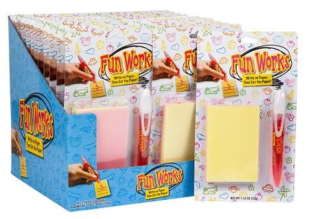 FUN WORKS WRITE ON PAPER CANDY Novelty Candy Convenience and Grocery Wholesale Distributor in Montreal Quebec
