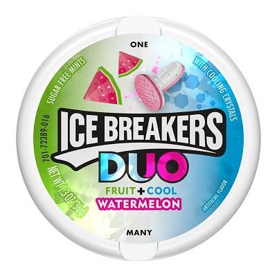 ICE BREAKER*TIN*DUO WATERMELON Mints Convenience and Grocery Wholesale Distributor in Montreal Quebec