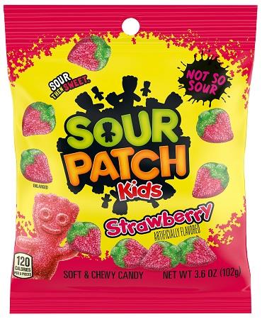 SOUR PATCH 3.6OZ PEG STRAWBERRY Candy Convenience and Grocery Wholesale Distributor in Montreal Quebec