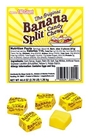 BANANA SPLIT CANDY CHEWS .10 Candy Convenience and Grocery Wholesale Distributor in Montreal Quebec