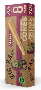 ZIG ZAG (CONES) 70'S 8PK UNBLEACHED Smoker Accessories Wholesale Distributor in Montreal Quebec