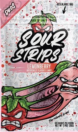 SOUR STRIPS PEG BAG LEMONBERRY Candy Convenience and Grocery Wholesale Distributor in Montreal Quebec