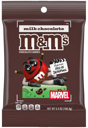 M&M milk chocolate peg bag with Marvel branding, 5.3 oz
