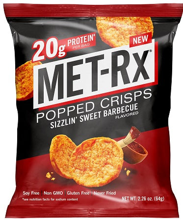 MET-RX POPPED CRISPS SWEET BBQ Convenience and Grocery Store Supplies Wholesale Distributor in Montreal Quebec