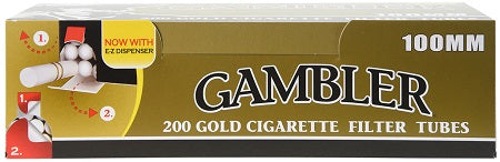 GAMBLER TUBES 100MM GOLD (LIGHT) Smoker Accessories Wholesale Distributor in Montreal Quebec
