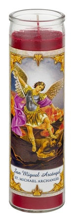 CANDLE RELIG. ST.MICHAEL-RED Household Products Wholesale Distributor in Montreal Quebec