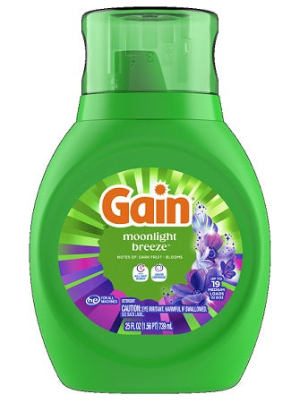 Gain Liquid laundry detergent 25 oz bottle, Moonlight Breeze scent