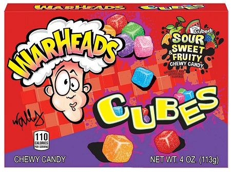 WARHEADS CUBES 4OZ BOX Candy Convenience and Grocery Wholesale Distributor in Montreal Quebec