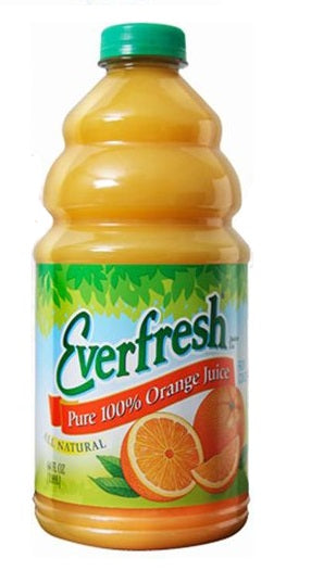 EVERFRESH ORANGE 100% JUICE Beverage Soda and Juice  Wholesale Distributor in Montreal Quebec