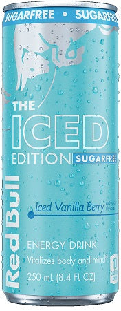 Red Bull 8.4 oz sugar-free Iced Vanilla Berry energy drink can