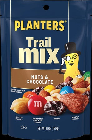 Planters Trail Mix 6 oz bag, case of 12 units