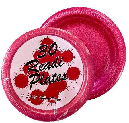 FOAM PLATES (RED) 30CT 8 7/8" READI Cleaning Supplies Wholesale Distributor in Montreal Quebec