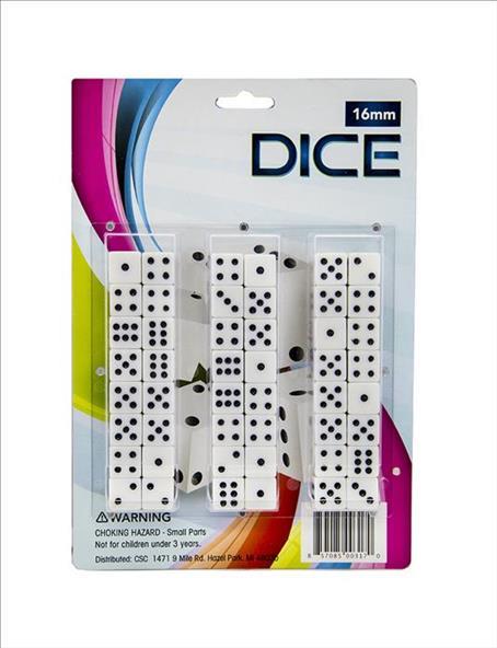 DICE- LARGE WHITE -BOARD-16MM Wholesale Distributor in Montreal Quebec